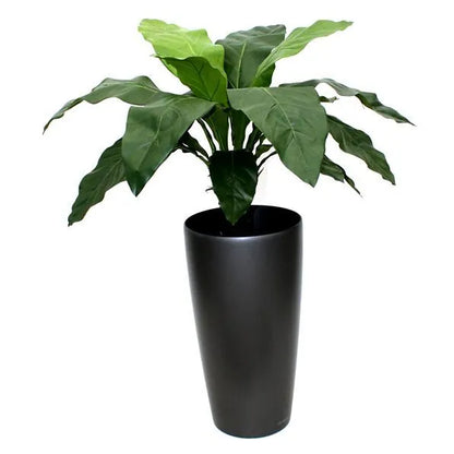 Lifelike 3 Ft artificial Anthurium Jungle King with vibrant green leaves
