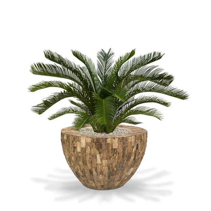 Realistic 2 Ft faux Sago Palm – perfect for indoor and outdoor decor
