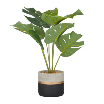 Lifelike faux Monstera plant perfect for home and office décor