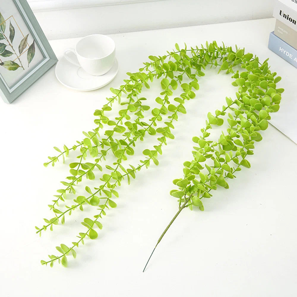 2 Ft Faux Eucalyptus Hanging Plant – Set of 4 Artificial Greenery Stems for Indoor &amp; Outdoor