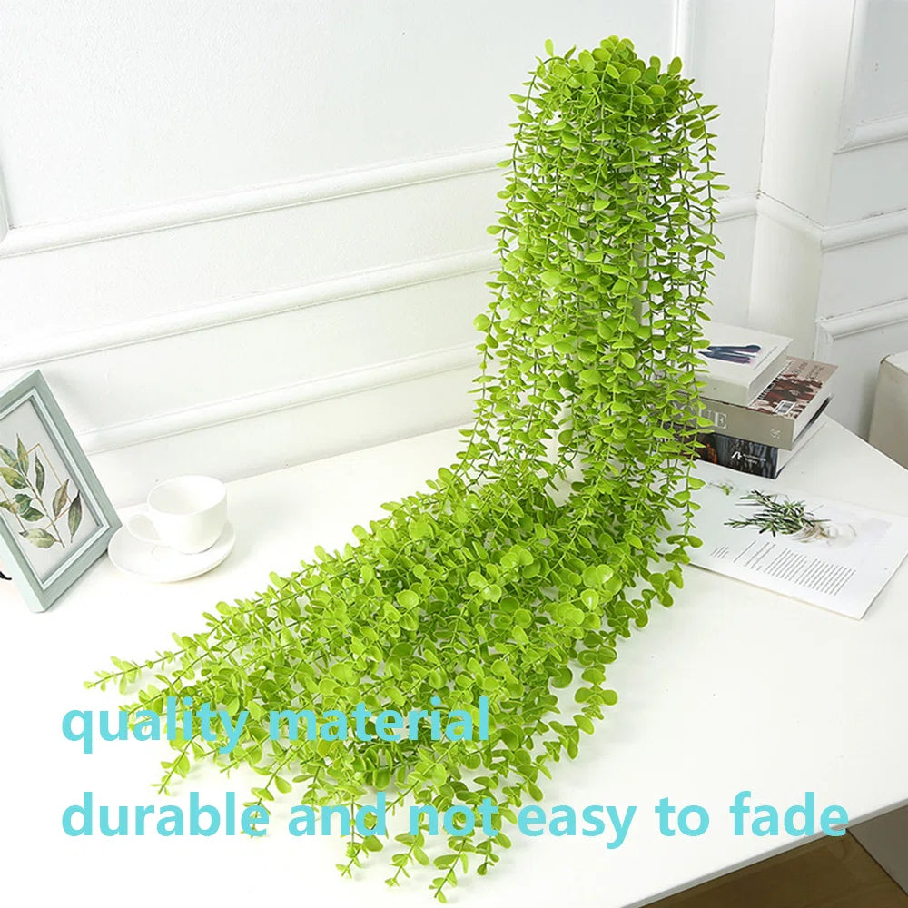 2 Ft Faux Eucalyptus Hanging Plant – Set of 4 Artificial Greenery Stems for Indoor &amp; Outdoor