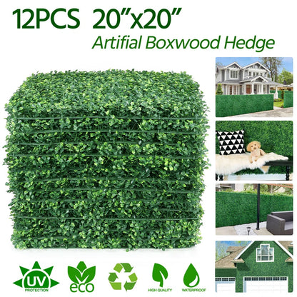 Artificial Boxwood Wall Plant 50x50 cm – Lush Greenery for Indoor &amp; Outdoor Privacy &amp; Wall Decor