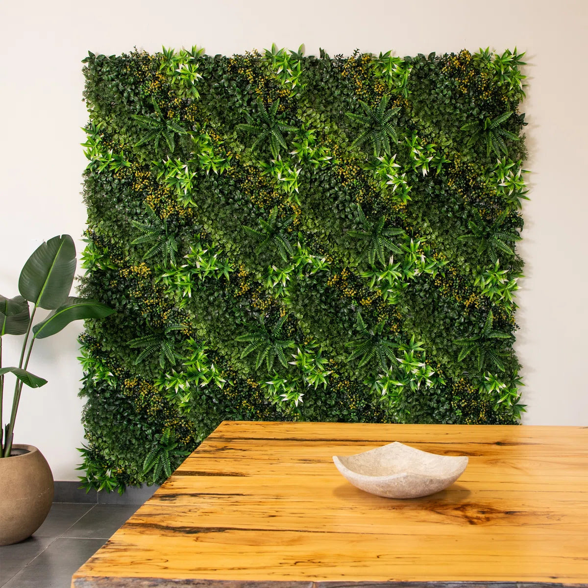 Hawaiian Islands Artificial Living Wall Panel – Tropical Faux Greenery for Indoor &amp; Outdoor Decor