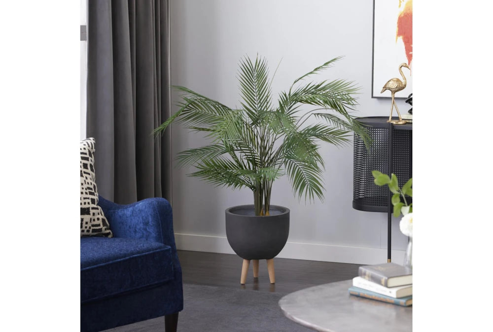 4ft Artificial Palm Tree with Realistic Fabric Leaves