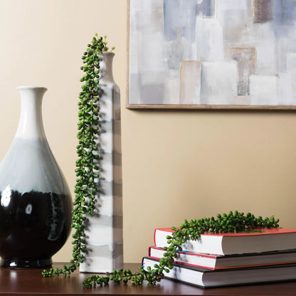 2.5 Ft Artificial String of Pearls Succulent (Set of 3) – Hanging Faux Greenery Vines for Shelf, Vase &amp; Tabletop
