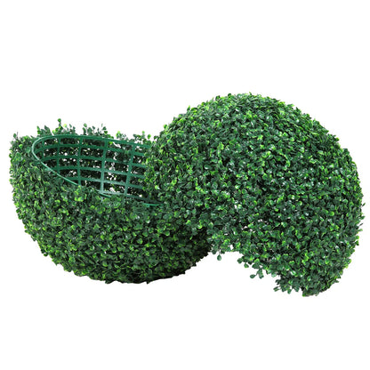 8&quot; Artificial Boxwood Topiary Balls (Set of 2) – Faux Greenery Spheres for Home, Office &amp; Event