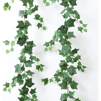 5.8 Ft Artificial Ivy Garland (Set of 12) – Lush Green Faux Hanging Vines for Wall Decor, Bedroom &amp; Party Backdrops