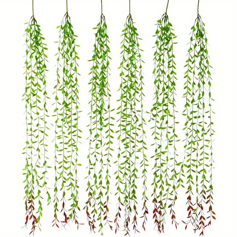 3.5 Ft Faux Eucalyptus Hanging Vines (Set of 6) – Cascading Artificial Greenery for Wall, Arch &amp; Event