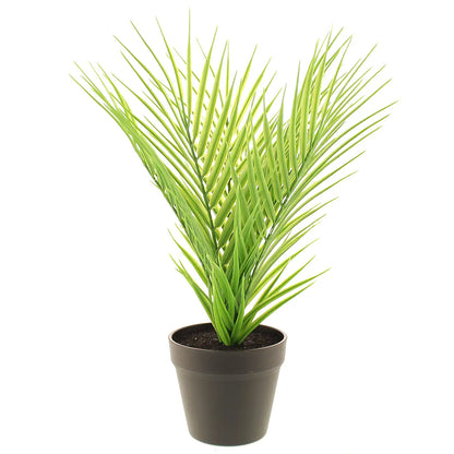 1.5 Ft Artificial Parlour Plant in Black Plant Pot – lifelike tropical plant alternative
