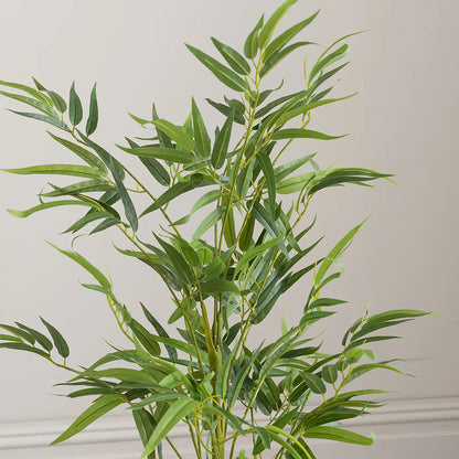 3 Ft Artificial Bamboo Tree in Black Plant Pot – ideal for indoor botanical themes