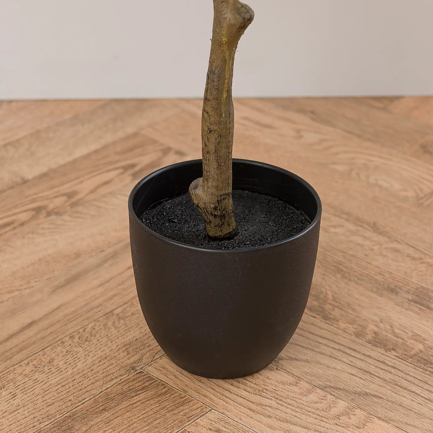 3 Ft Artificial Ficus Tree in Black Cement Plant Pot – lifelike tropical plant alternative
