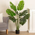 4 Ft Artificial Monstera Cheese Plant in Black Plastic Plant Pot – perfect for modern home decor