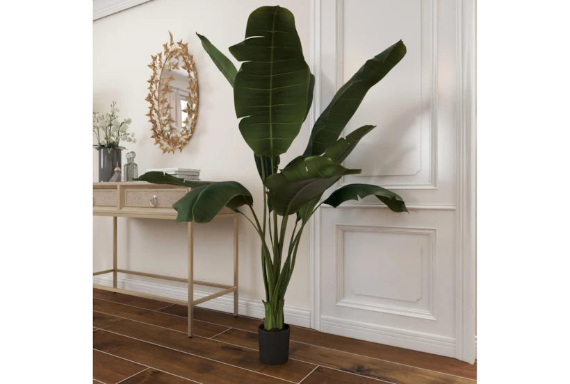 Lifelike 6ft Artificial Banana Leaf Plant for Home & Office Decor