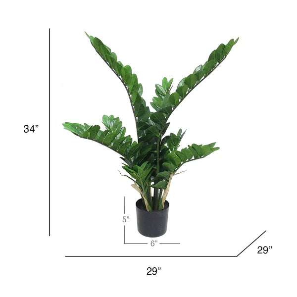 Elegant 3ft faux foliage plant adding greenery to any room