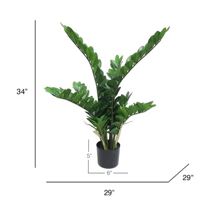 Elegant 3ft faux foliage plant adding greenery to any room