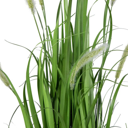 Close-up of Faux Onion Grass Plant showcasing its realistic texture