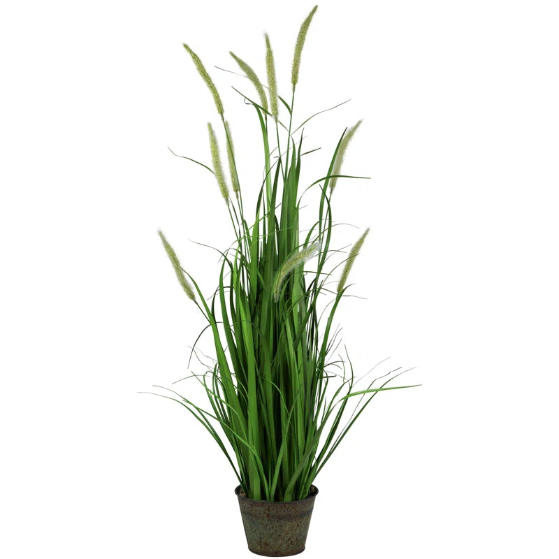 Artificial Onion Grass Plant – 2ft tall, vibrant green and white tones