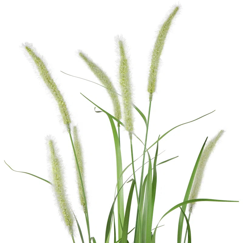 Modern artificial grass plant with lush green and white hues
