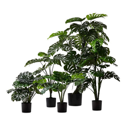 2 Ft Monstera 2 Bunch Artificial Plant (Without Pot) – full plant shot showcasing realistic foliage