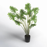Real-touch faux philodendron bush crafted from high-quality, soft-touch materials for a natural look