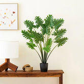 3ft tall artificial Grand Philodendron Bush with realistic leaves for a maintenance-free greenery solution.