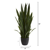 Maintenance-Free Artificial Snake Plant for Indoor Greenery