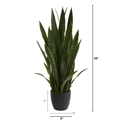 Maintenance-Free Artificial Snake Plant for Indoor Greenery
