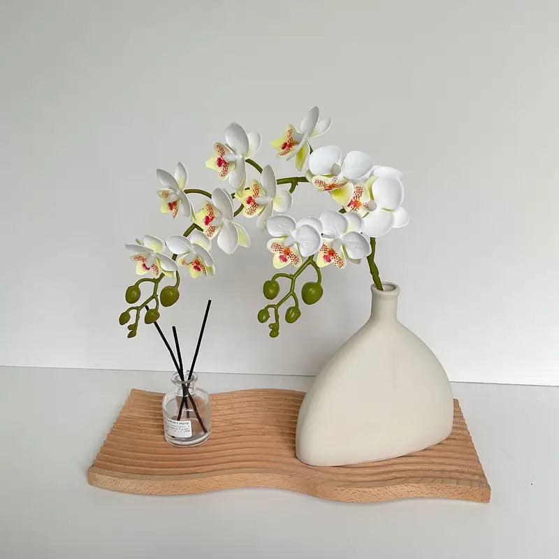 White Artificial Butterfly Orchids – Lifelike Faux Floral Stems for Home, Office &amp; Event Decoration