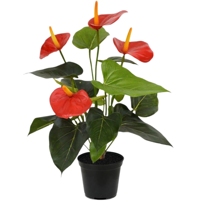 2 Ft Artificial Anthurium bush 40cm red – perfect for modern home decor