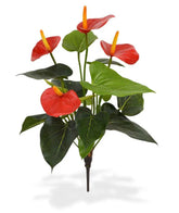 2 Ft Artificial Anthurium bush 40cm red – faux greenery with vibrant texture