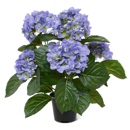 2 Ft Artificial Hortensia bush 40cm blue – lifelike tropical plant alternative
