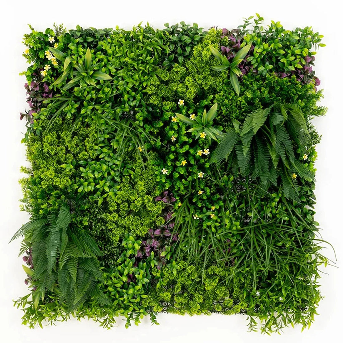 Artificial Living Wall Panel 100x100 cm – UV-Resistant Greenery for Indoor &amp; Outdoor Vertical Garden Decor