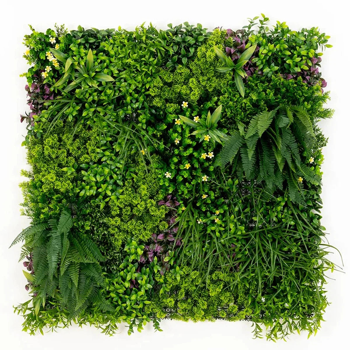 Artificial Living Wall Panel 100x100 cm – UV-Resistant Greenery for Indoor &amp; Outdoor Vertical Garden Decor