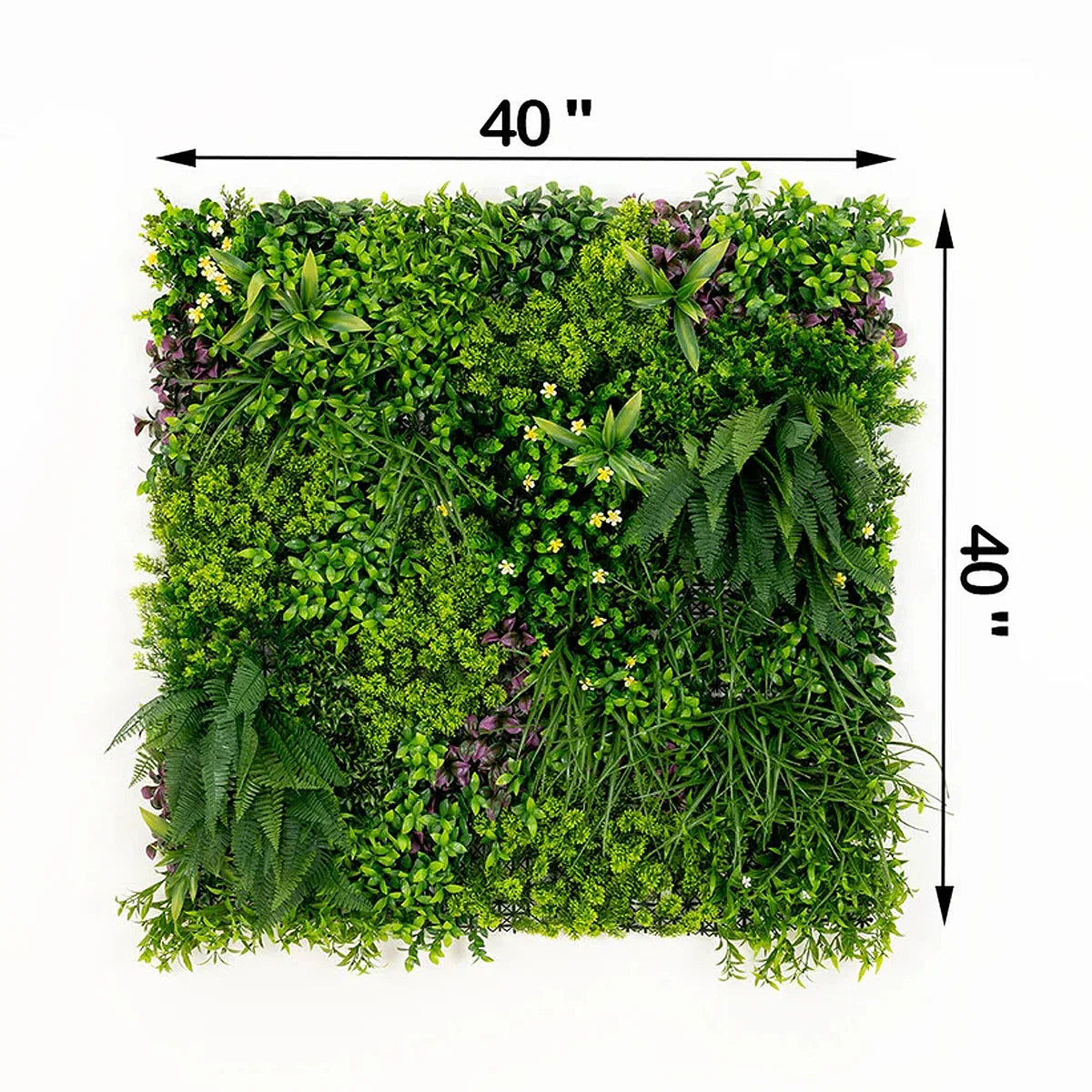 Artificial Living Wall Panel 100x100 cm – UV-Resistant Greenery for Indoor &amp; Outdoor Vertical Garden Decor