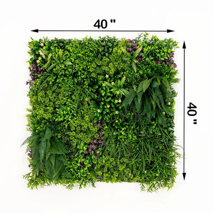 Artificial Living Wall Panel 100x100 cm – UV-Resistant Greenery for Indoor &amp; Outdoor Vertical Garden Decor