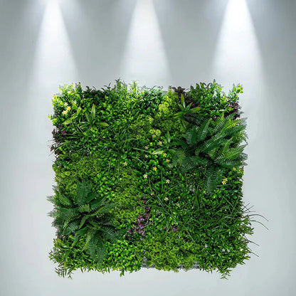 Artificial Living Wall Panel 100x100 cm – UV-Resistant Greenery for Indoor &amp; Outdoor Vertical Garden Decor