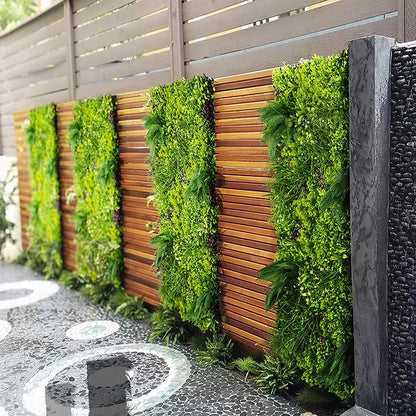 Artificial Living Wall Panel 100x100 cm – UV-Resistant Greenery for Indoor &amp; Outdoor Vertical Garden Decor
