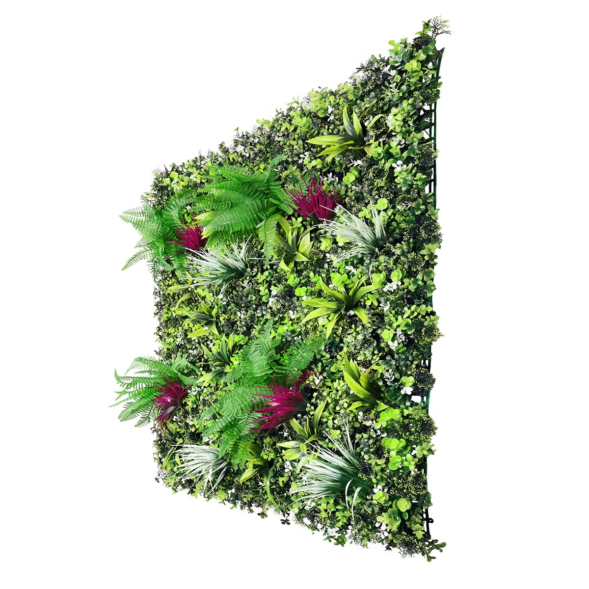 Artificial Boston Fern &amp; Yucca Grass Greenery Wall Panel – Hedge Mat Backdrop &amp; Privacy Screen for Indoor/Outdoor Decor