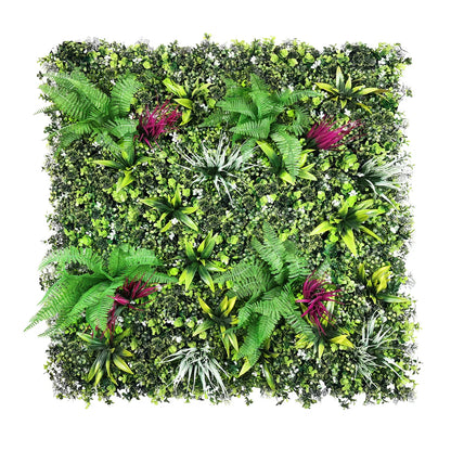 Artificial Boston Fern &amp; Yucca Grass Greenery Wall Panel – Hedge Mat Backdrop &amp; Privacy Screen for Indoor/Outdoor Decor