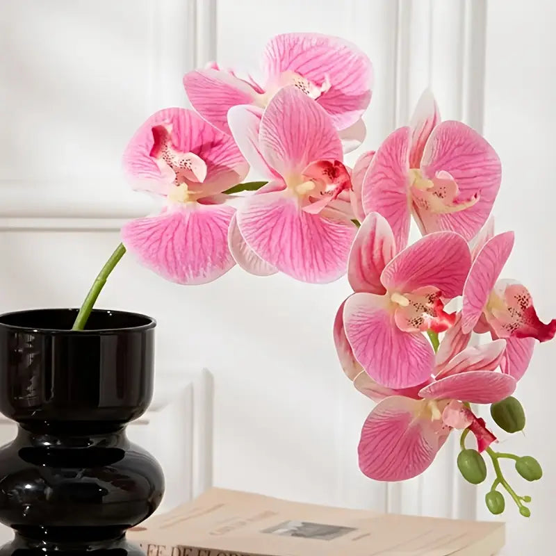 Pink Phalaenopsis Artificial Orchid – Lifelike Faux Floral Stem for Home, Office &amp; Event Decor
