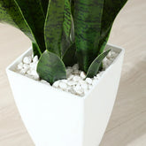 Lifelike Faux Snake Plant made from high-quality rubber for indoor spaces