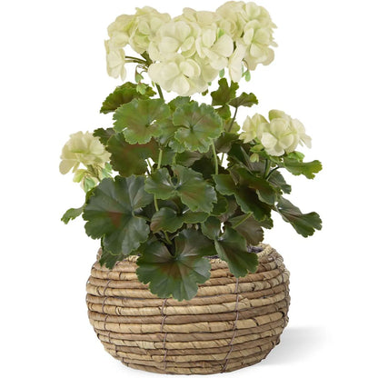 1.5 Ft Artificial Geranium PL plant 38cm cream UV proof – adds a lush green touch to interiors