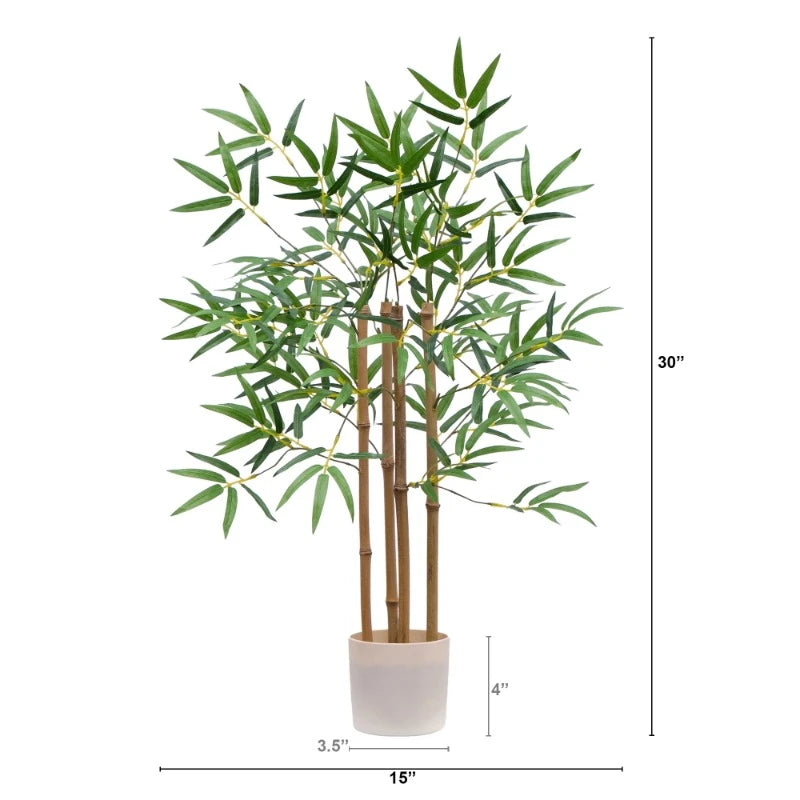 2 Ft Artificial Indoor Bamboo Tree – tropical accent for home or office decor