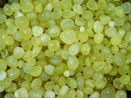 Close-up of yellow teardrop-shaped stones.