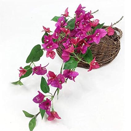 Artificial Magenta Bougainvillea Flower Stems – Lifelike Faux Branches for Home, Garden &amp; Event Decor