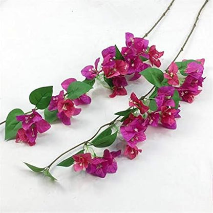 Artificial purple flower vine on a white background