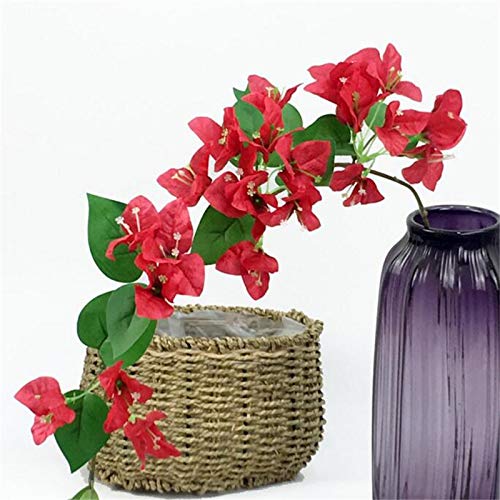 Artificial Red Bougainvillea Flower Stem – Small Faux Branch for Home, Garden &amp; Event Decoration