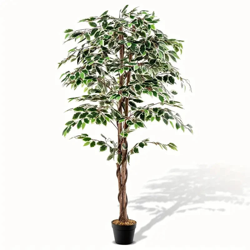 6 Ft Artificial Ficus Tree – Lush, Maintenance-Free Elegance 6ft Luxiplant
