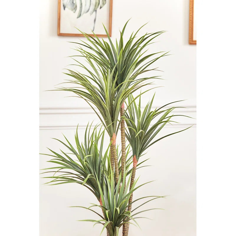 5ft Faux Dracaena Tree with realistic fabric leaves