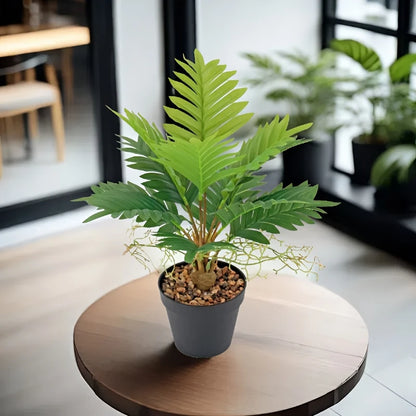 3 Ft Lifelike Simulated Green Plant Decoration - Tiger Tongue Fern &amp; Tropical Sunflower Palm Tree – artificial greenery with natural texture